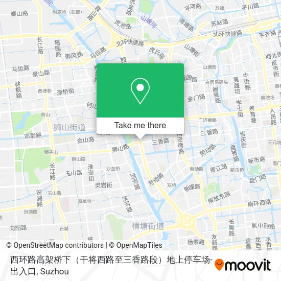 西环路高架桥下（干将西路至三香路段）地上停车场-出入口 map