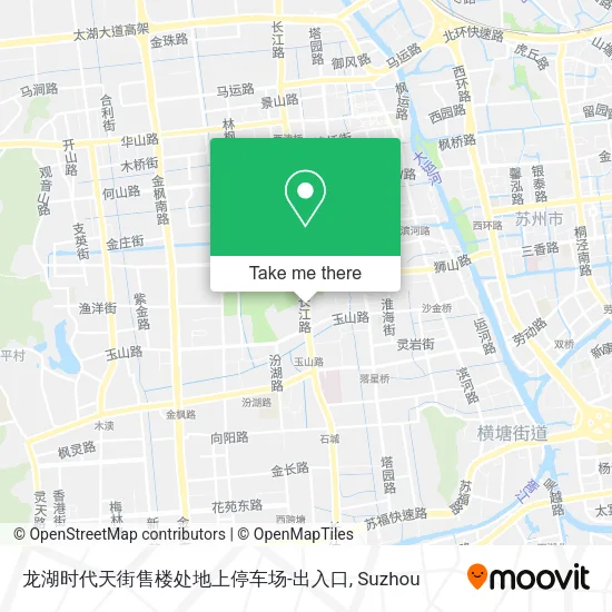 龙湖时代天街售楼处地上停车场-出入口 map