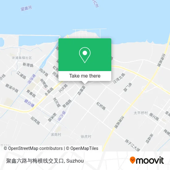 聚鑫六路与梅横线交叉口 map