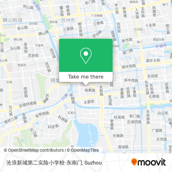 沧浪新城第二实险小学校-东南门 map