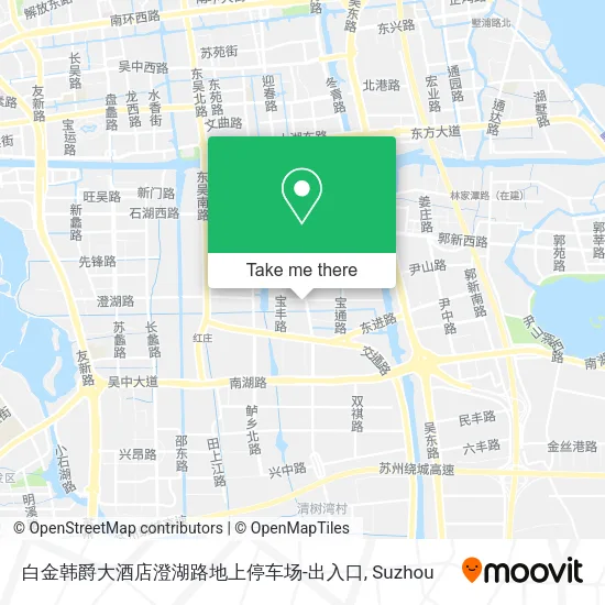 白金韩爵大酒店澄湖路地上停车场-出入口 map