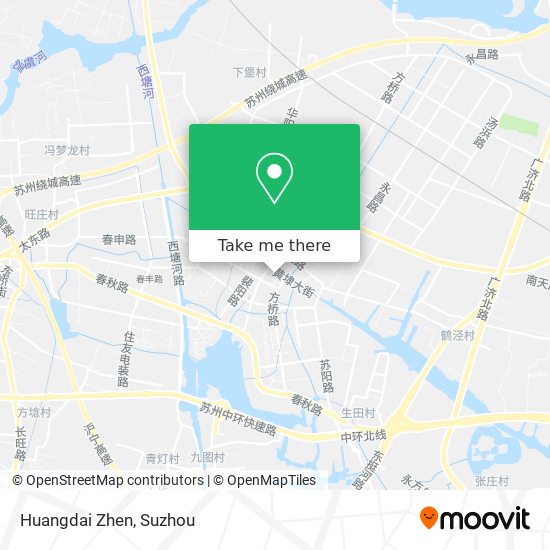 Huangdai Zhen map
