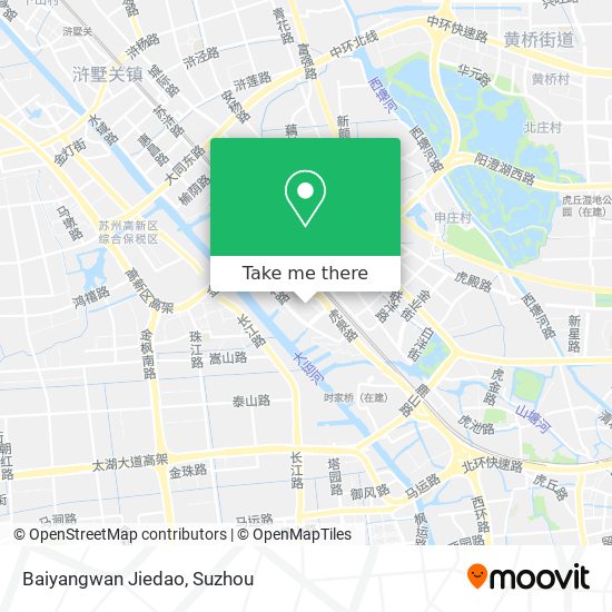 Baiyangwan Jiedao map