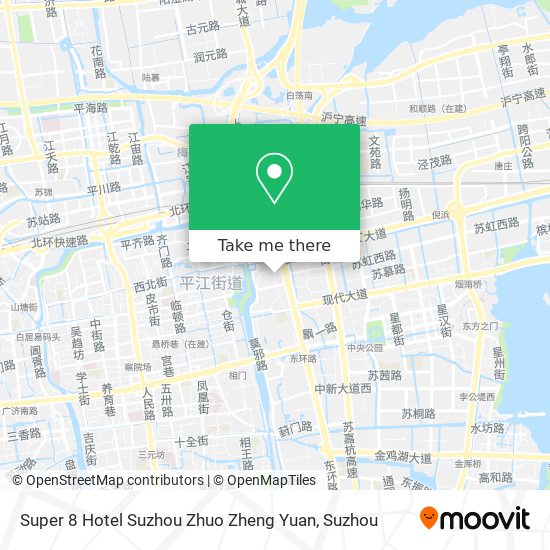 Super 8 Hotel Suzhou Zhuo Zheng Yuan map