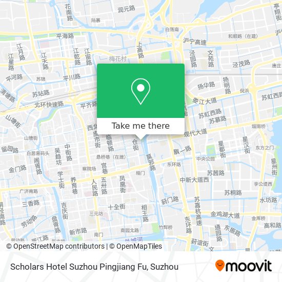 Scholars Hotel Suzhou Pingjiang Fu map