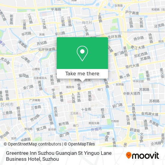 Greentree Inn Suzhou Guanqian St Yinguo Lane Business Hotel map