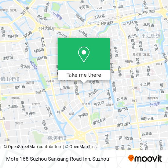 Motel168 Suzhou Sanxiang Road Inn map