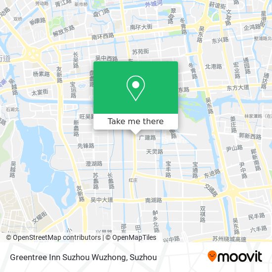 Greentree Inn Suzhou Wuzhong map