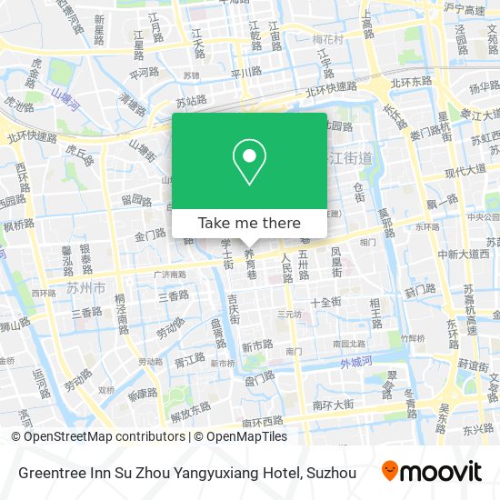 Greentree Inn Su Zhou Yangyuxiang Hotel map