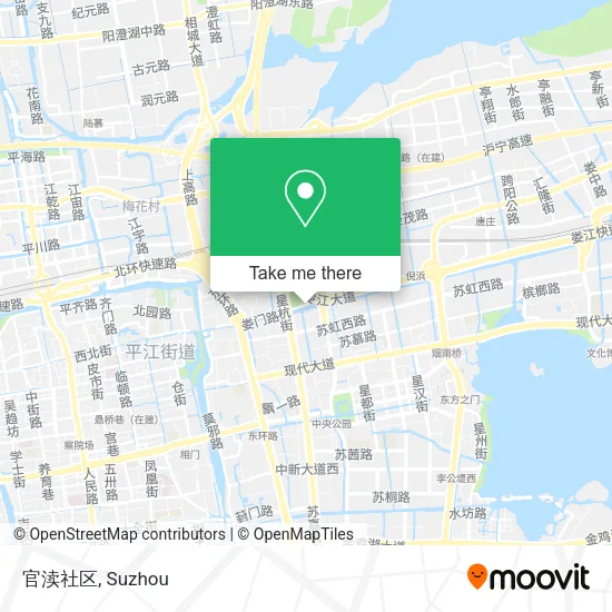 官渎社区 map