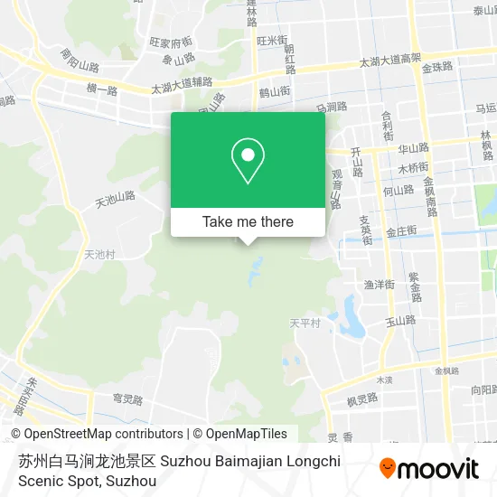 苏州白马涧龙池景区 Suzhou Baimajian Longchi Scenic Spot map