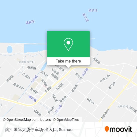 滨江国际大厦停车场-出入口 map