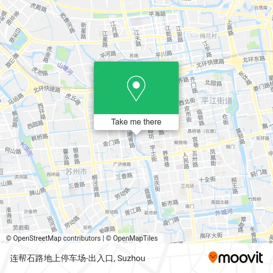 连帮石路地上停车场-出入口 map
