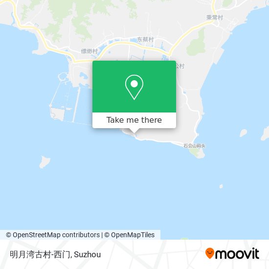 明月湾古村-西门 map