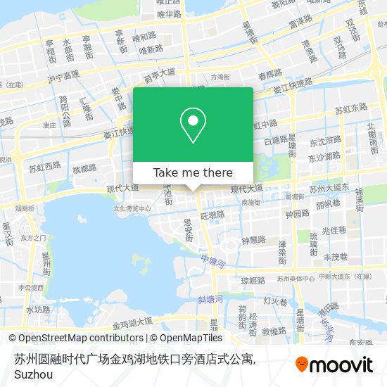 苏州圆融时代广场金鸡湖地铁口旁酒店式公寓 map