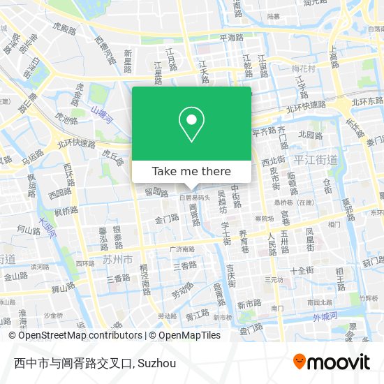 西中市与阊胥路交叉口 map