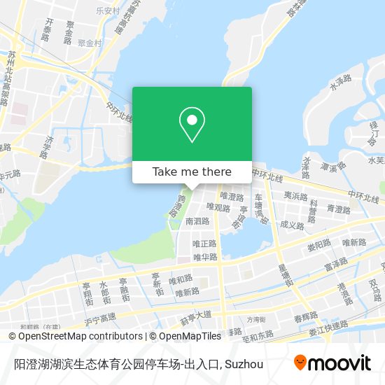 阳澄湖湖滨生态体育公园停车场-出入口 map