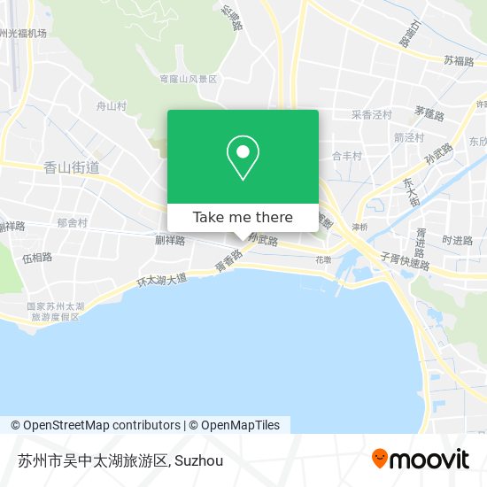 苏州市吴中太湖旅游区 map