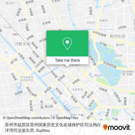 苏州市姑苏区苏州国家历史文化名城保护区司法局白洋湾司法派出所 map