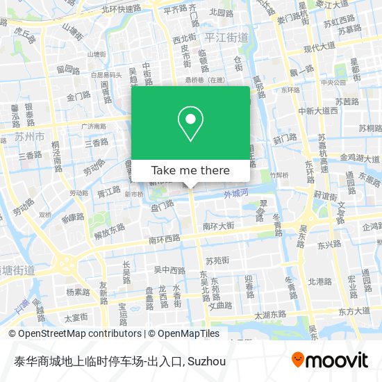 泰华商城地上临时停车场-出入口 map
