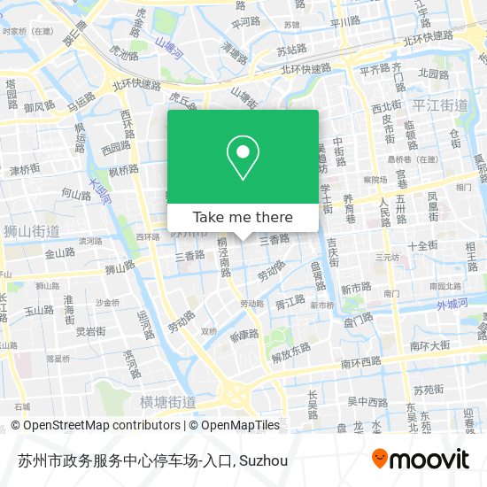 苏州市政务服务中心停车场-入口 map