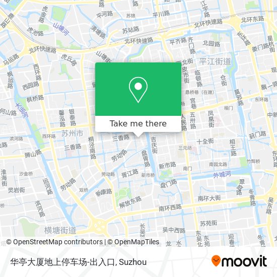 华亭大厦地上停车场-出入口 map