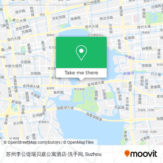 苏州李公堤瑞贝庭公寓酒店-洗手间 map
