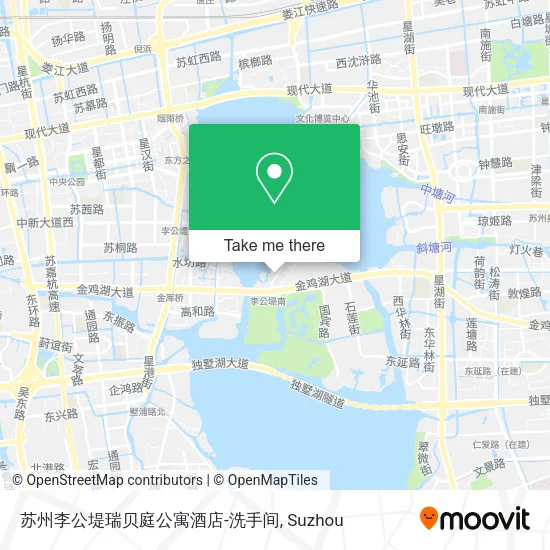 苏州李公堤瑞贝庭公寓酒店-洗手间 map