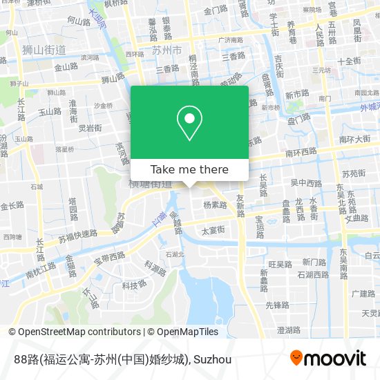88路(福运公寓-苏州(中国)婚纱城) map