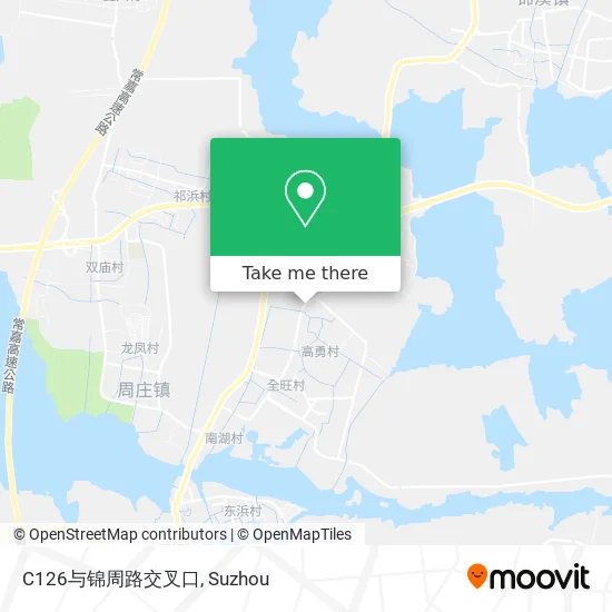 C126与锦周路交叉口 map