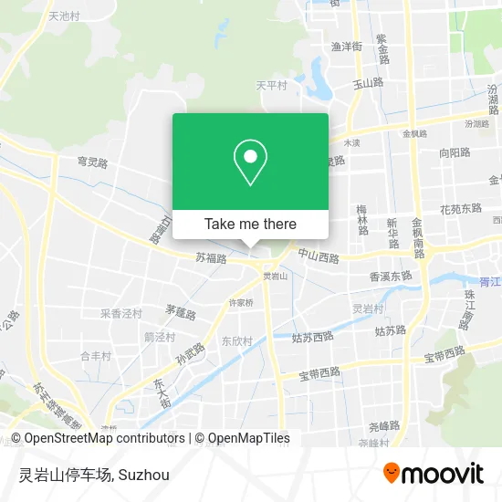 灵岩山停车场 map