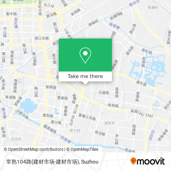 常熟104路(建材市场-建材市场) map