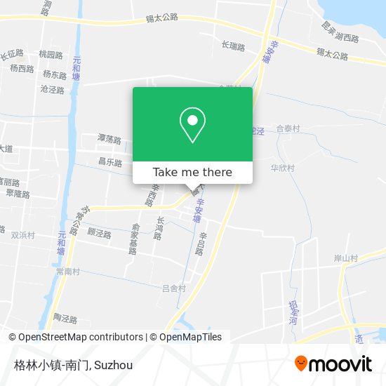 格林小镇-南门 map