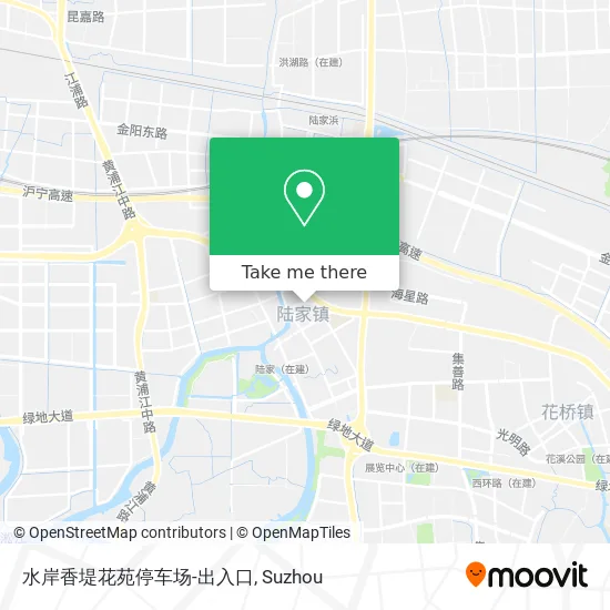 水岸香堤花苑停车场-出入口 map