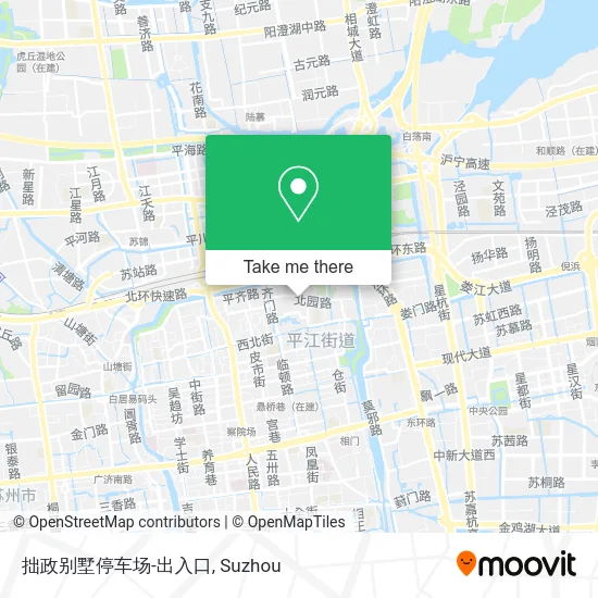 拙政别墅停车场-出入口 map