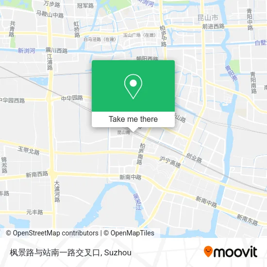 枫景路与站南一路交叉口 map