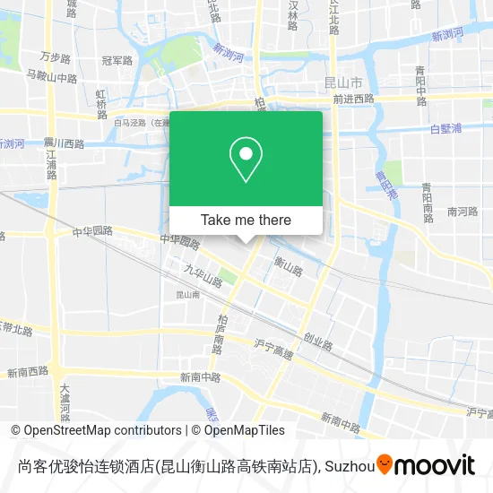 尚客优骏怡连锁酒店(昆山衡山路高铁南站店) map