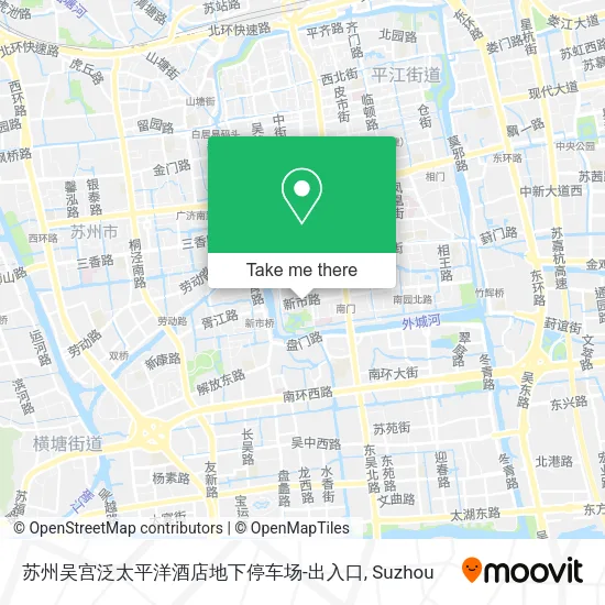 苏州吴宫泛太平洋酒店地下停车场-出入口 map