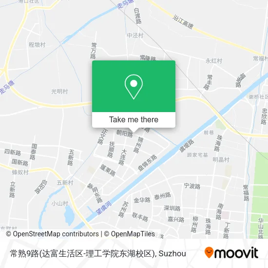 常熟9路(达富生活区-理工学院东湖校区) map