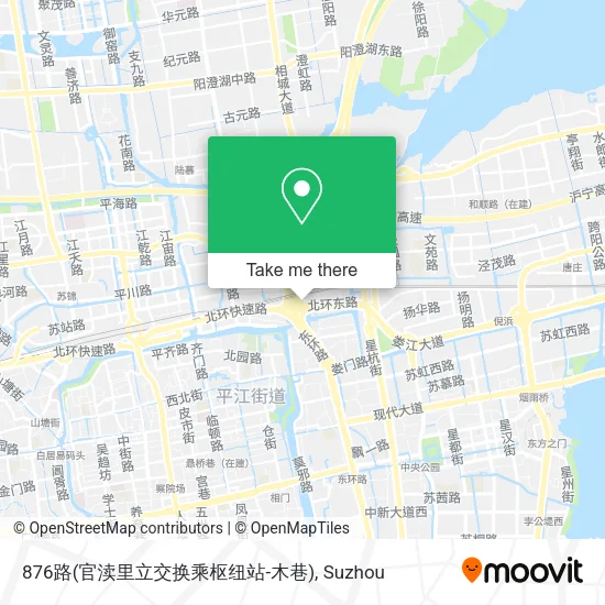 876路(官渎里立交换乘枢纽站-木巷) map