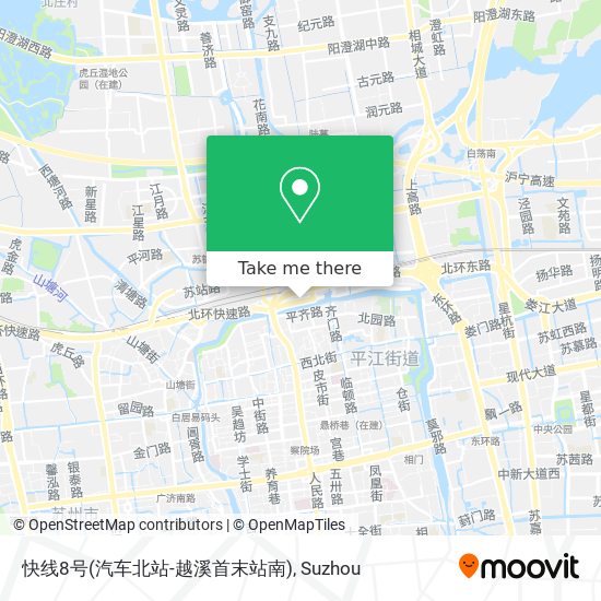 快线8号(汽车北站-越溪首末站南) map
