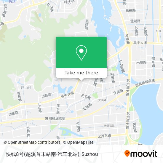 快线8号(越溪首末站南-汽车北站) map