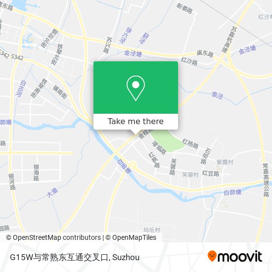 G15W与常熟东互通交叉口 map