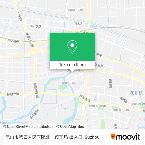 昆山市第四人民医院北一停车场-出入口 map
