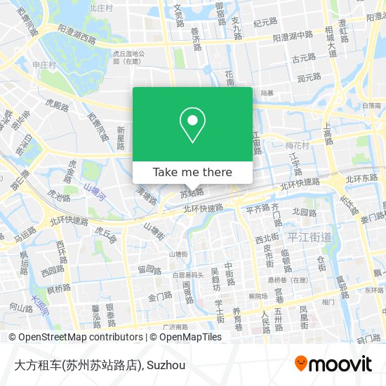 大方租车(苏州苏站路店) map