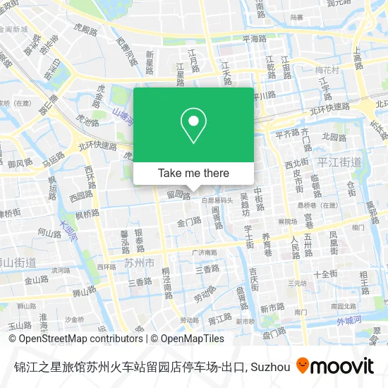 锦江之星旅馆苏州火车站留园店停车场-出口 map
