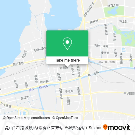 昆山271路城铁站(瑞香路首末站-巴城客运站) map