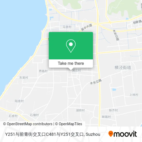 Y251与前青街交叉口C481与Y251交叉口 map