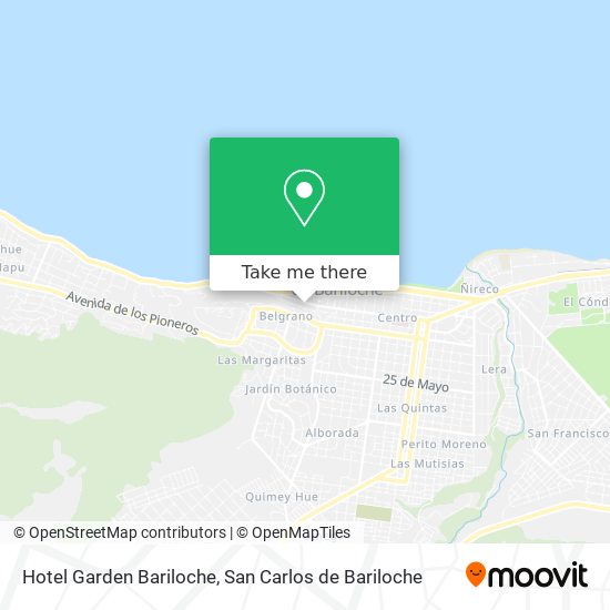 Hotel Garden Bariloche map