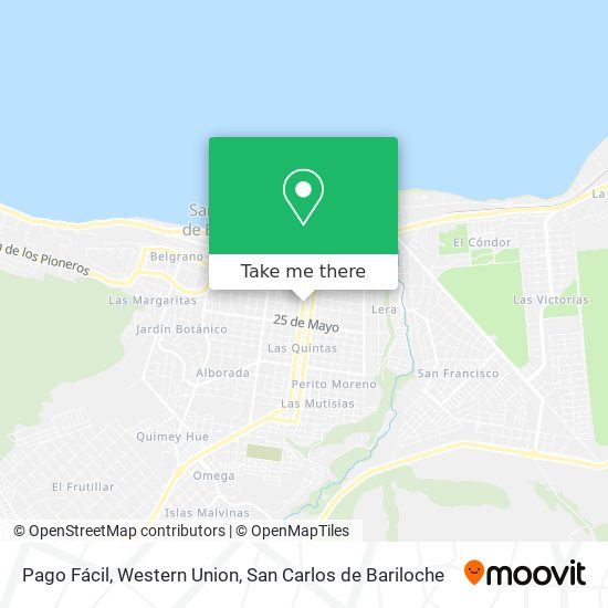 Pago Fácil, Western Union map